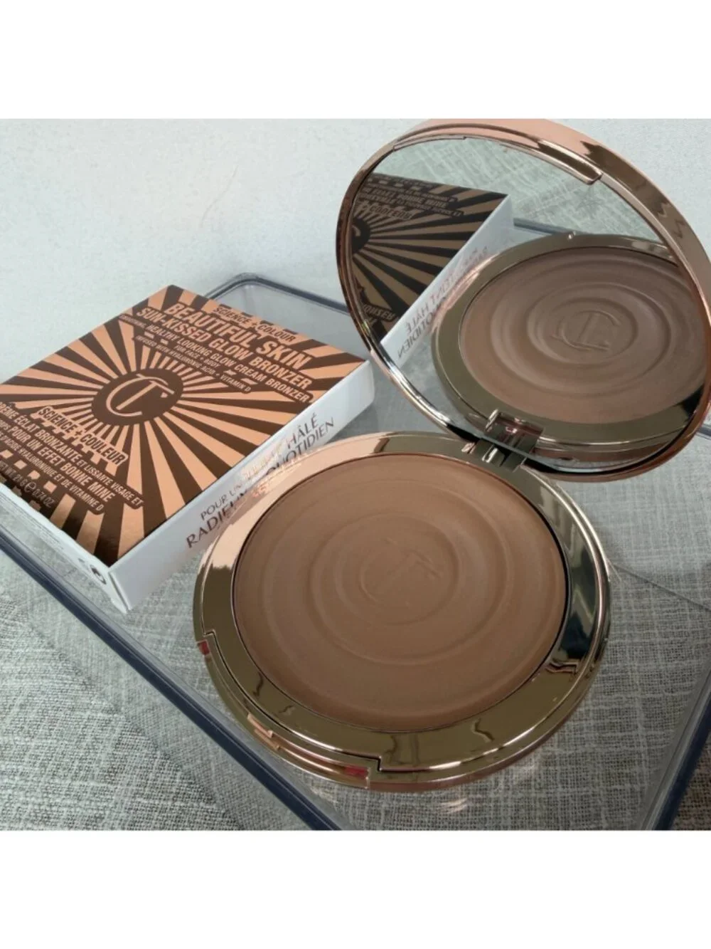 $59 NEW CHARLOTTE TILBURY BEAUTIFUL SKIN SUN-KISSED GLOW CREAM BRONZER - FAIR